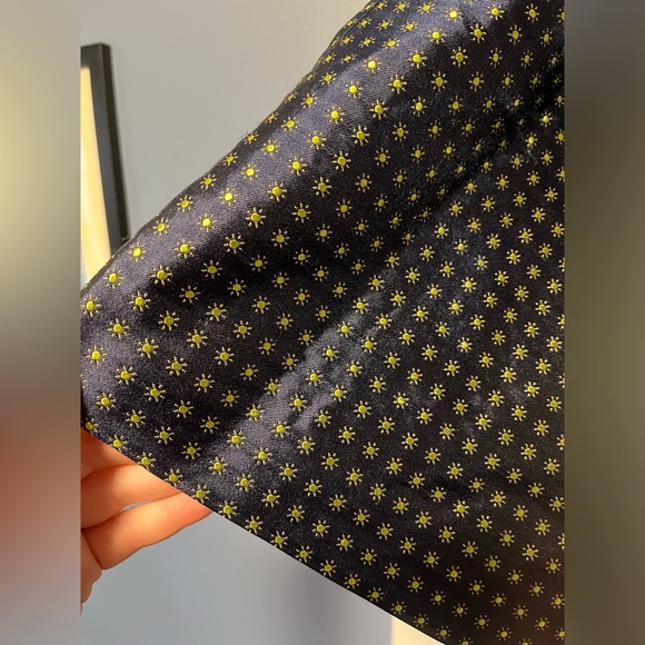 J Crew Collection Navy Sun Print Tie Silk Miniskirt - Picture 5 of 10